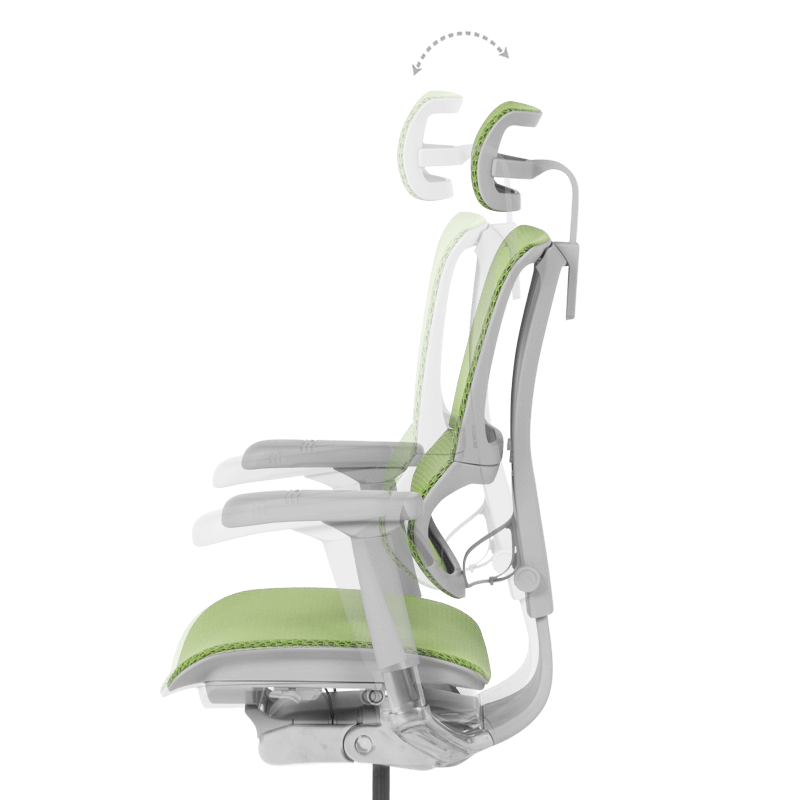 Ергономичен стол ERGOHUMAN IOO ELITE 2 - сива рамка - зелен