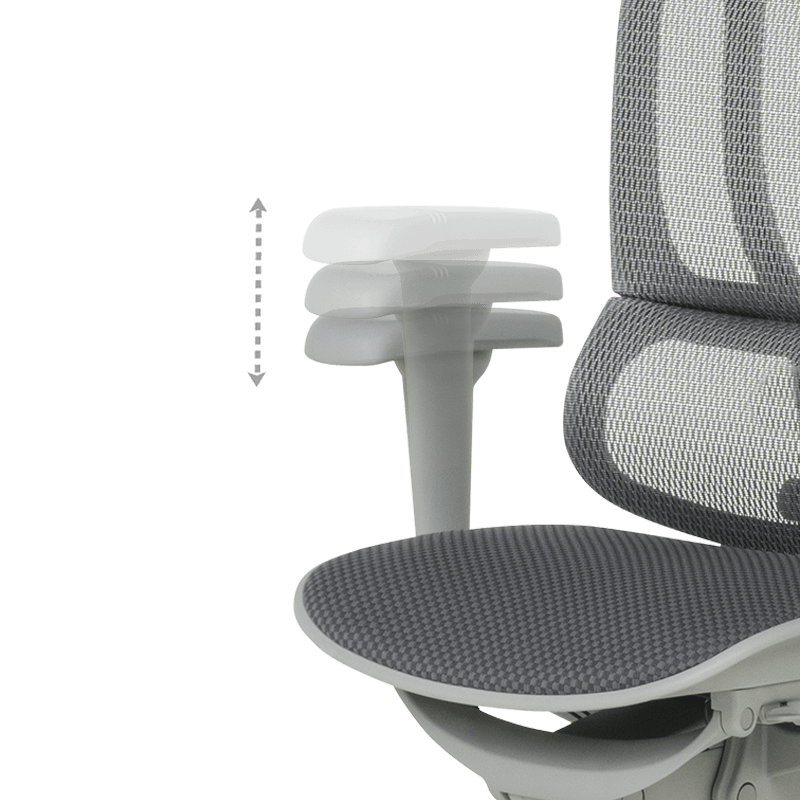 Ergonomic chair ERGOHUMAN IOO ULTRA - gray frame - gray