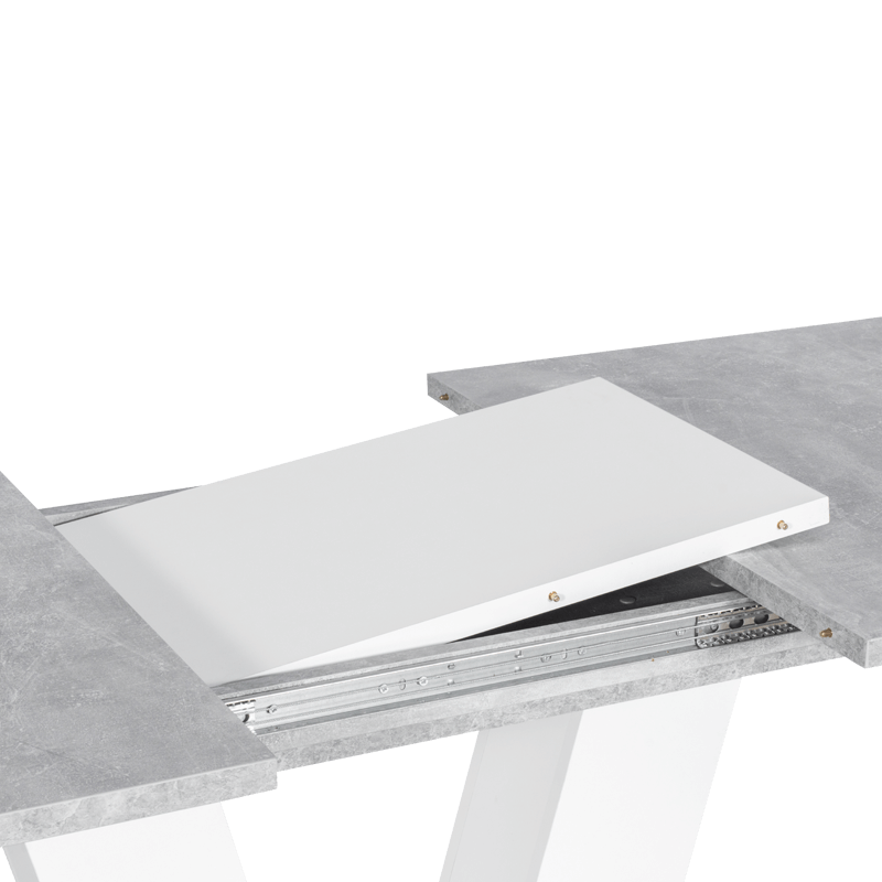 Extendable dining table ALARA - white