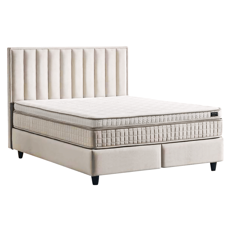 Υπνοδωμάτιο με ταπετσαρία και στρώμα PERRY LUX 140 x 200 - κρεμ 01