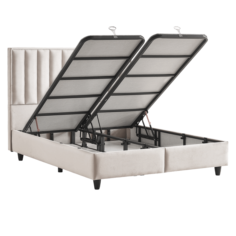Υπνοδωμάτιο με ταπετσαρία και στρώμα PERRY LUX 140 x 200 - κρεμ 01