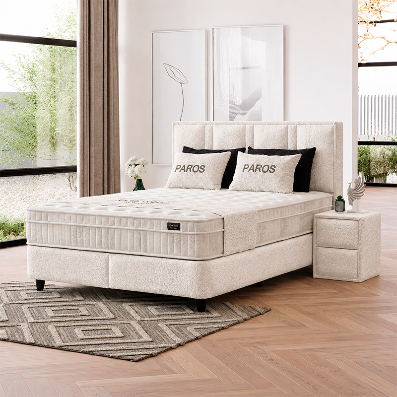 Υπνοδωμάτιο με ταπετσαρία και στρώμα PAROS 160 x 200 - pearl 03