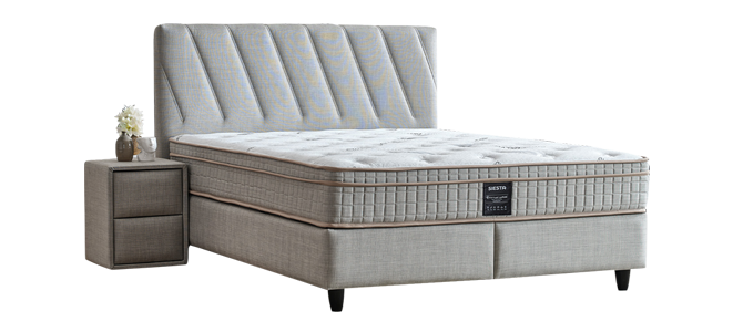 Тапицирана спалня с матрак SIESTA 160 x 200 - сив 02