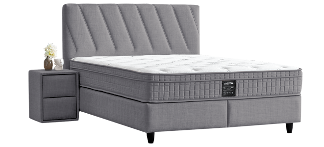 Upholstered bedroom with mattress SIESTA 160 x 200 - anthracite 13