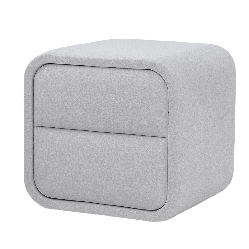 MYKONOS bedroom bedside table - silver AN