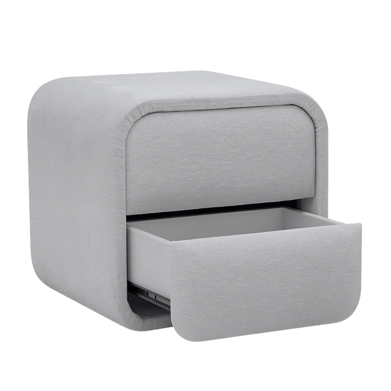 MYKONOS bedroom bedside table - silver AN