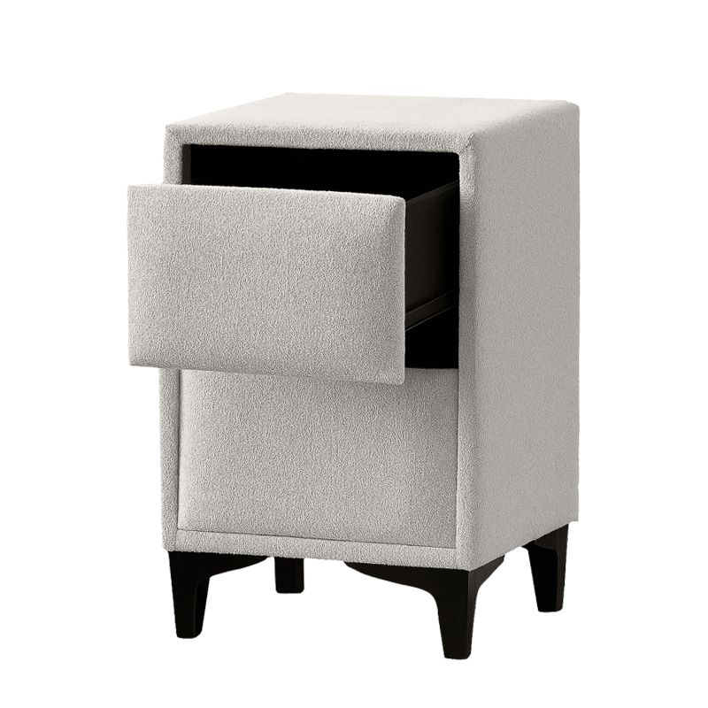 Bedroom bedside table MATHILDA - light gray 21