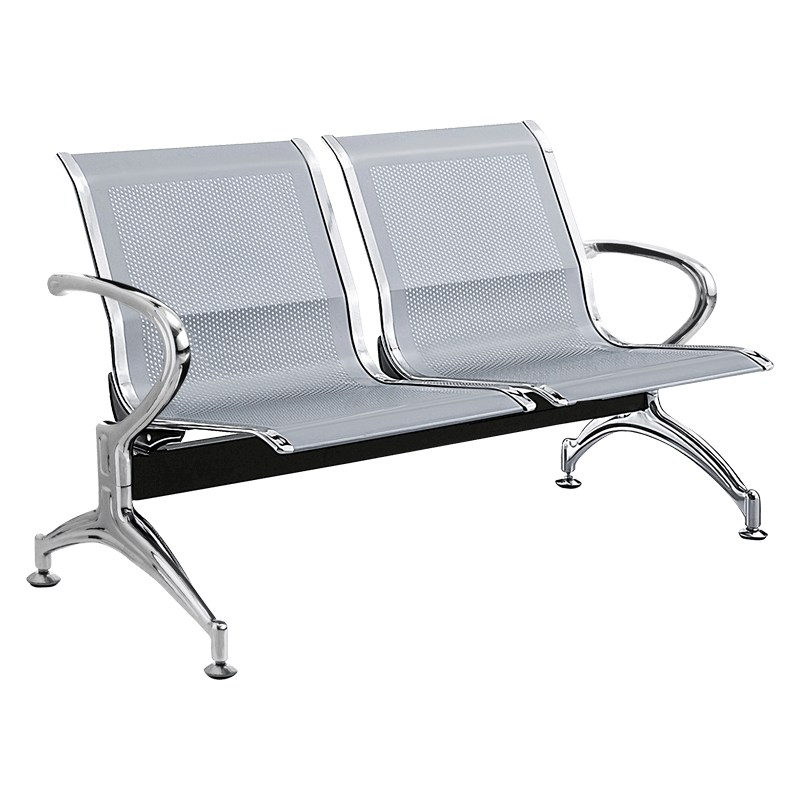 Visitor bench with 2 seats Carmen CR-1030-2 - silver