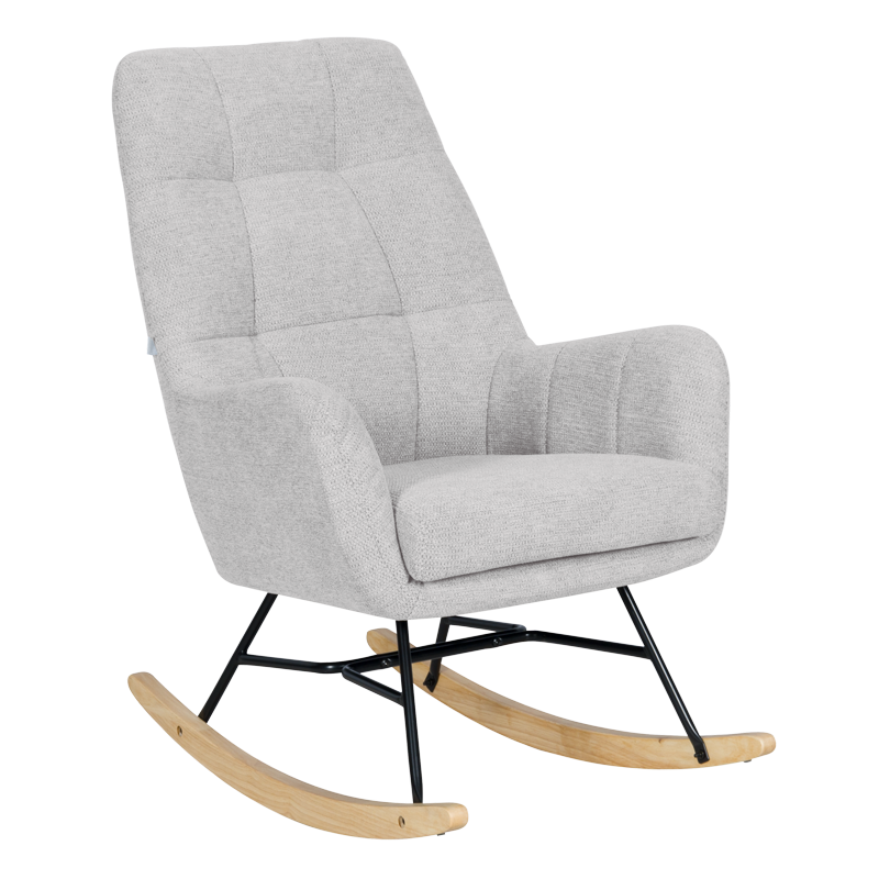 Rocking chair BIANCA - light gray