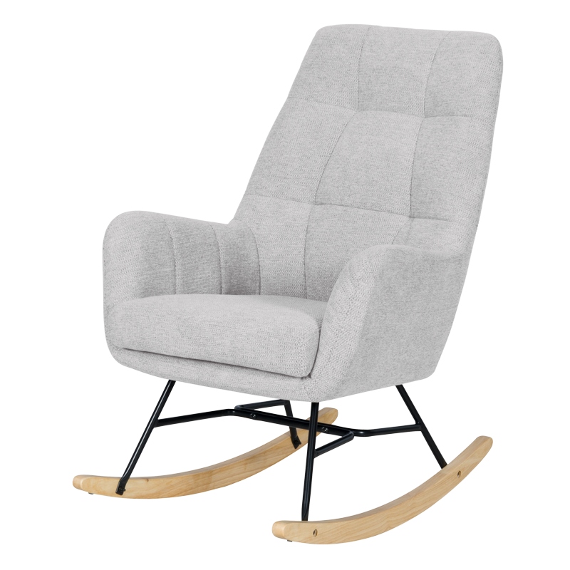 Rocking chair BIANCA - light gray