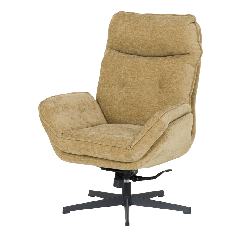 Armchair with stool ANDREA - mustard