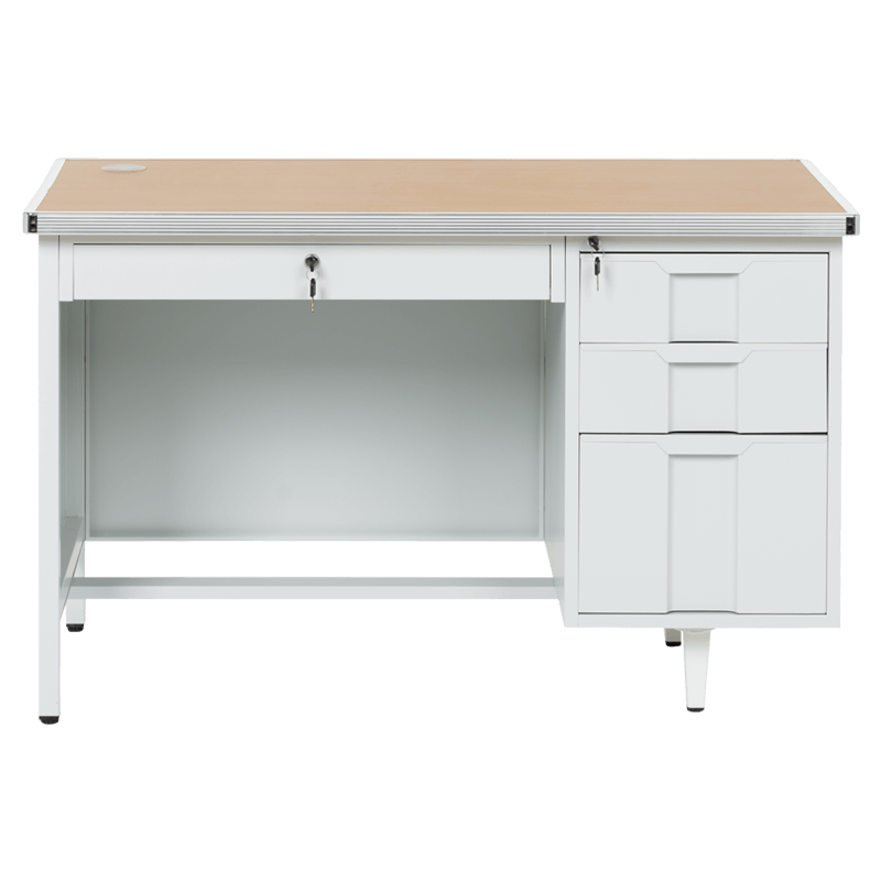 Metal desk Carmen CR-1318 L - gray / beech