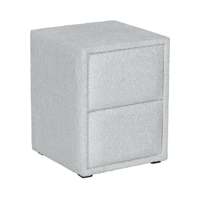 CANCUN bedroom bedside table - silver AN