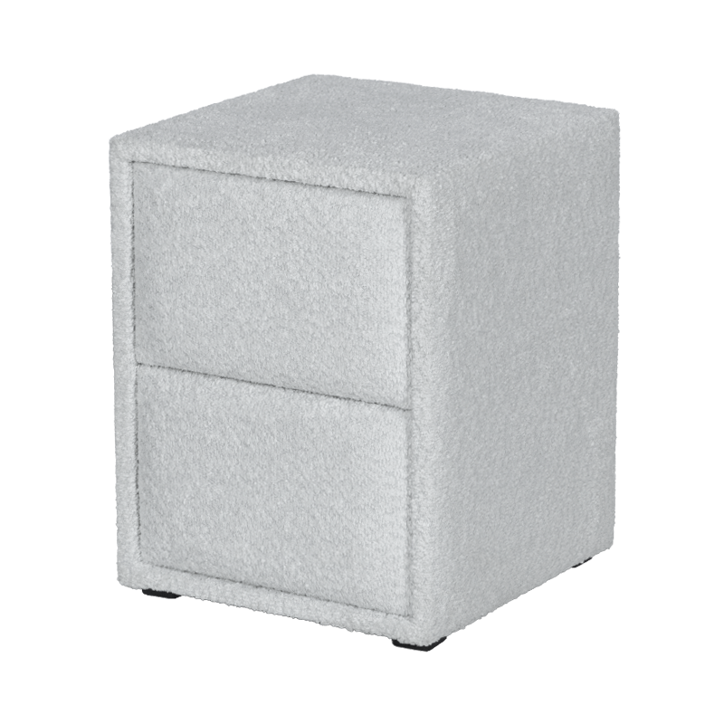 CANCUN bedroom bedside table - silver AN