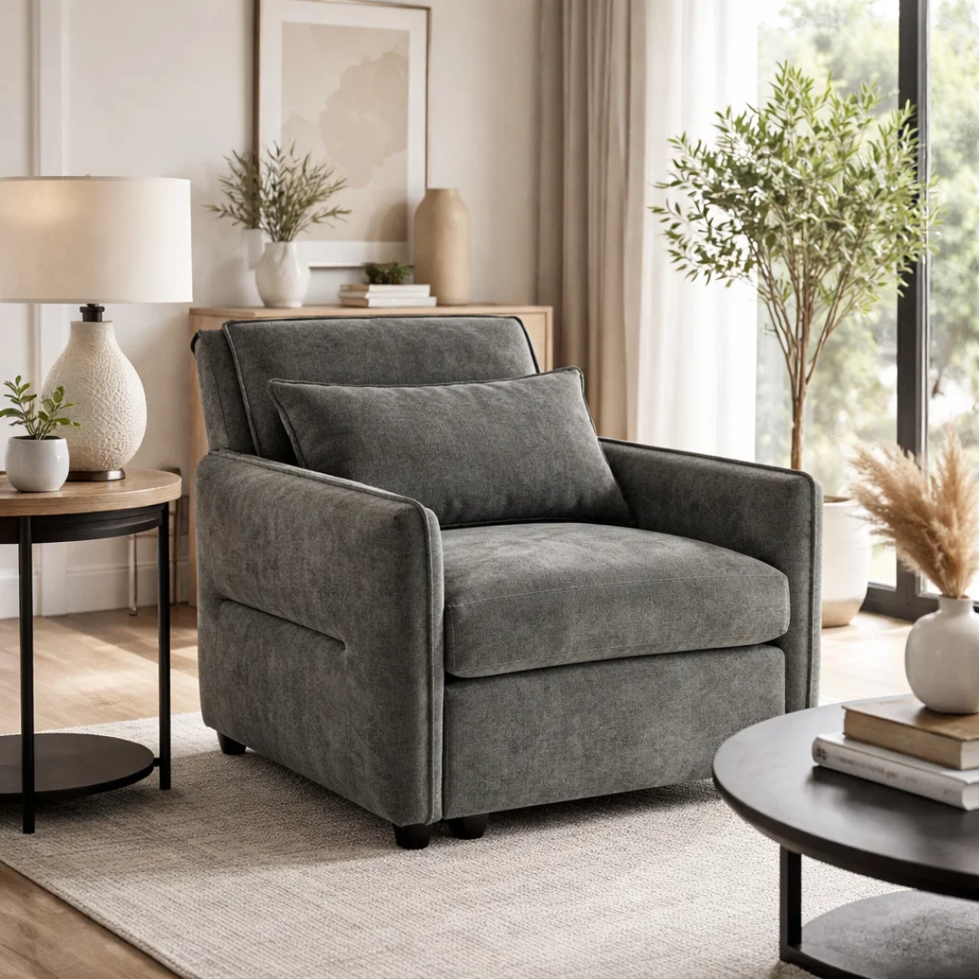 AKETI reclining armchair - dark gray M18