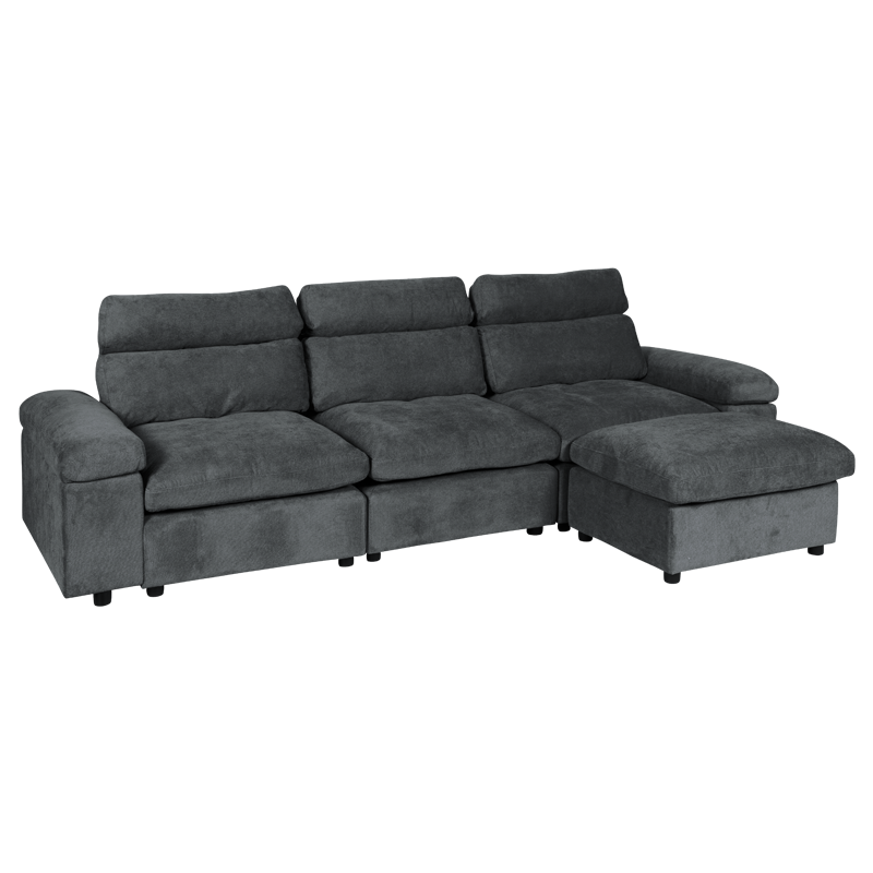 Corner sofa POKO - graphite C21