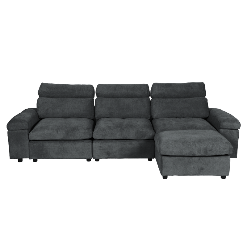Corner sofa POKO - graphite C21