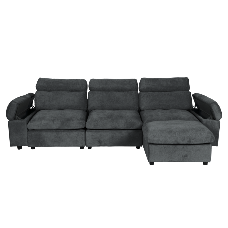Corner sofa POKO - graphite C21