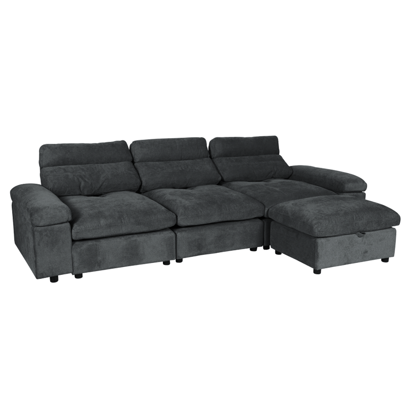 Corner sofa POKO - graphite C21