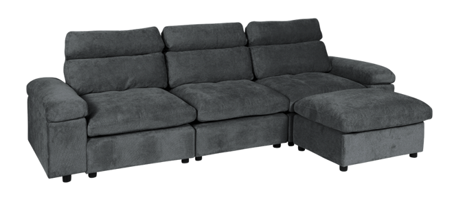 Corner sofa POKO - graphite C21