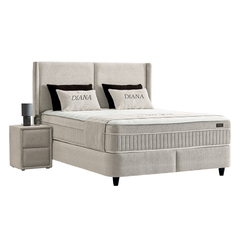 Υπνοδωμάτιο με ταπετσαρία και στρώμα DIANA 180 x 200 - pearl SY