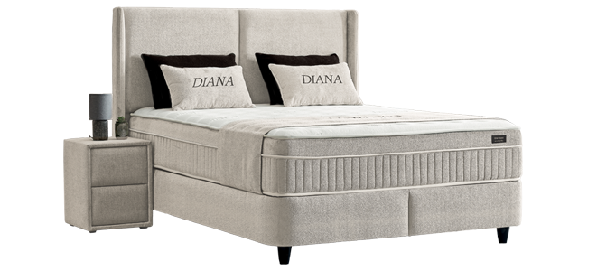 Υπνοδωμάτιο με ταπετσαρία και στρώμα DIANA 180 x 200 - pearl SY