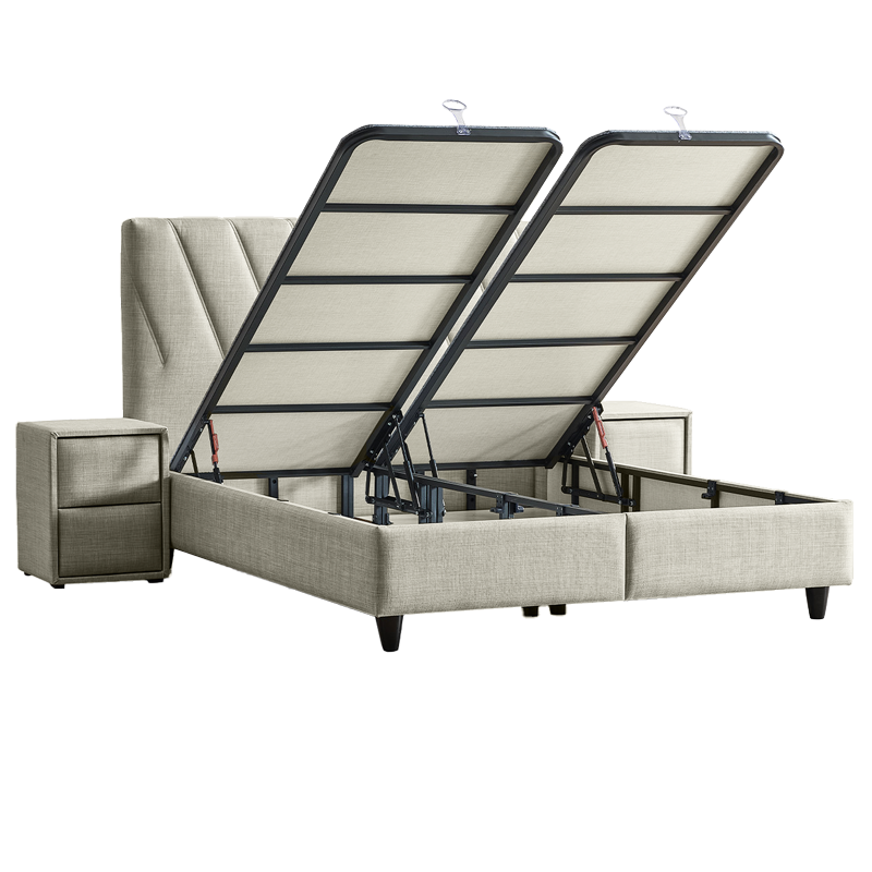 Upholstered bedroom with mattress SIESTA 180 x 200 - cream 01