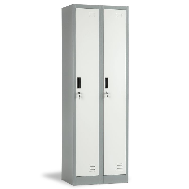 Метален шкаф Carmen CR-1242-2 J LUX - сив / тъмносив