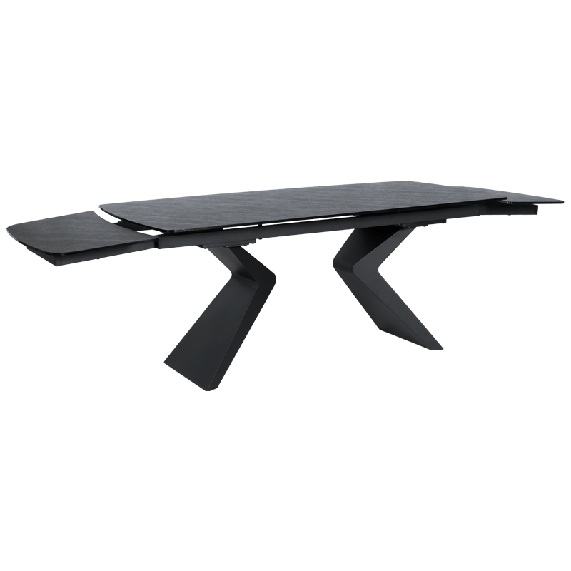 Extendable dining table MARIPA - black