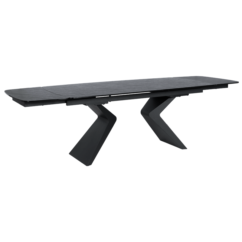 Extendable dining table MARIPA - black