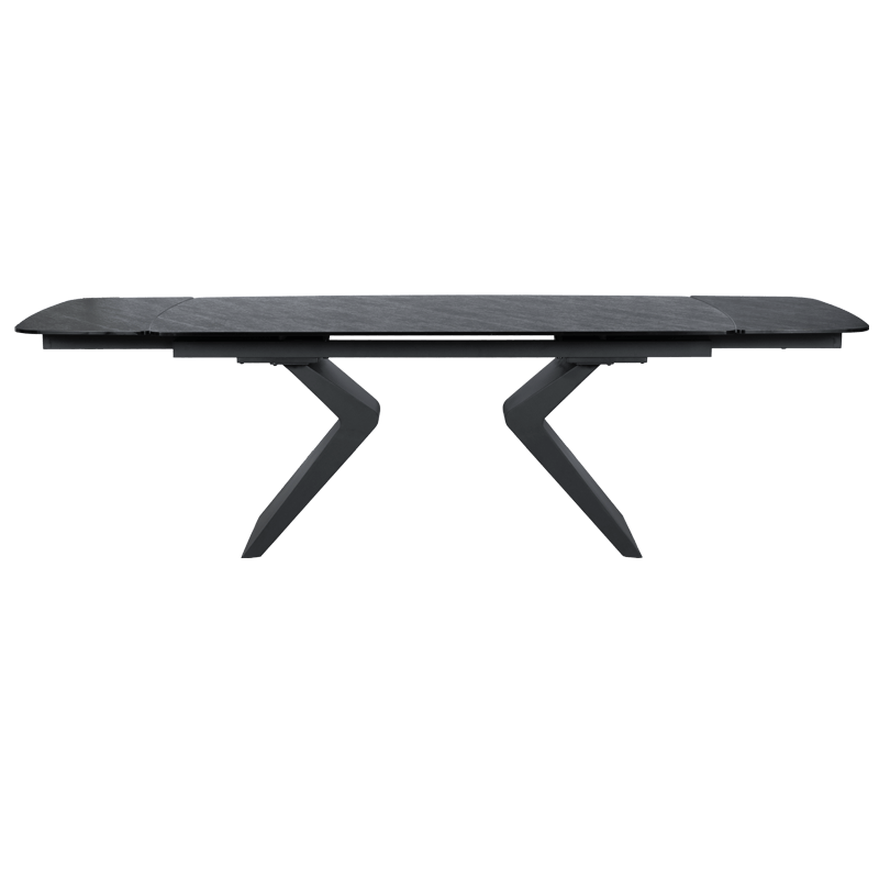 Extendable dining table MARIPA - black