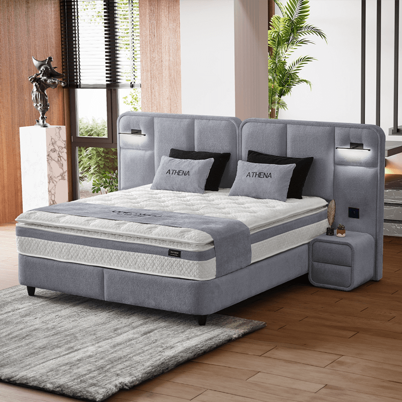 Υπνοδωμάτιο με ταπετσαρία και στρώμα ATHENA 180 x 200 - γκρι 16