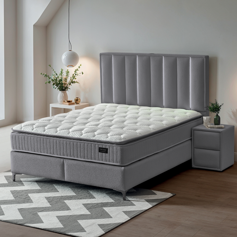 Υπνοδωμάτιο με ταπετσαρία και στρώμα MINI MOONLIGHT 140 x 200 - γκρι 16