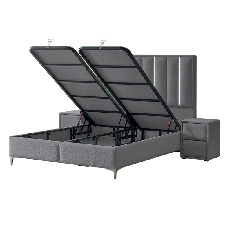 Υπνοδωμάτιο με ταπετσαρία και στρώμα MINI MOONLIGHT 140 x 200 - γκρι 16