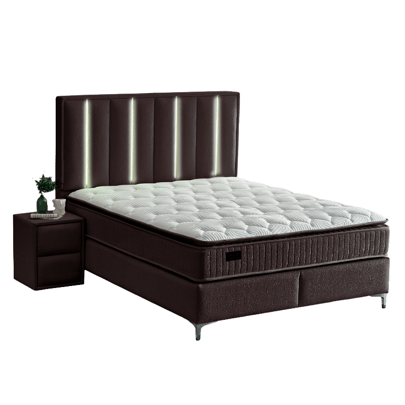 Υπνοδωμάτιο με ταπετσαρία και στρώμα MINI MOONLIGHT 160 x 200 - σκούρο καφέ 680