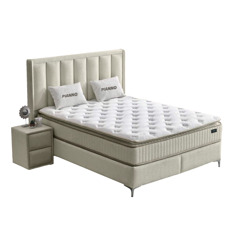 Υπνοδωμάτιο με ταπετσαρία και στρώμα PIANO 140 x 200 - μπεζ 02
