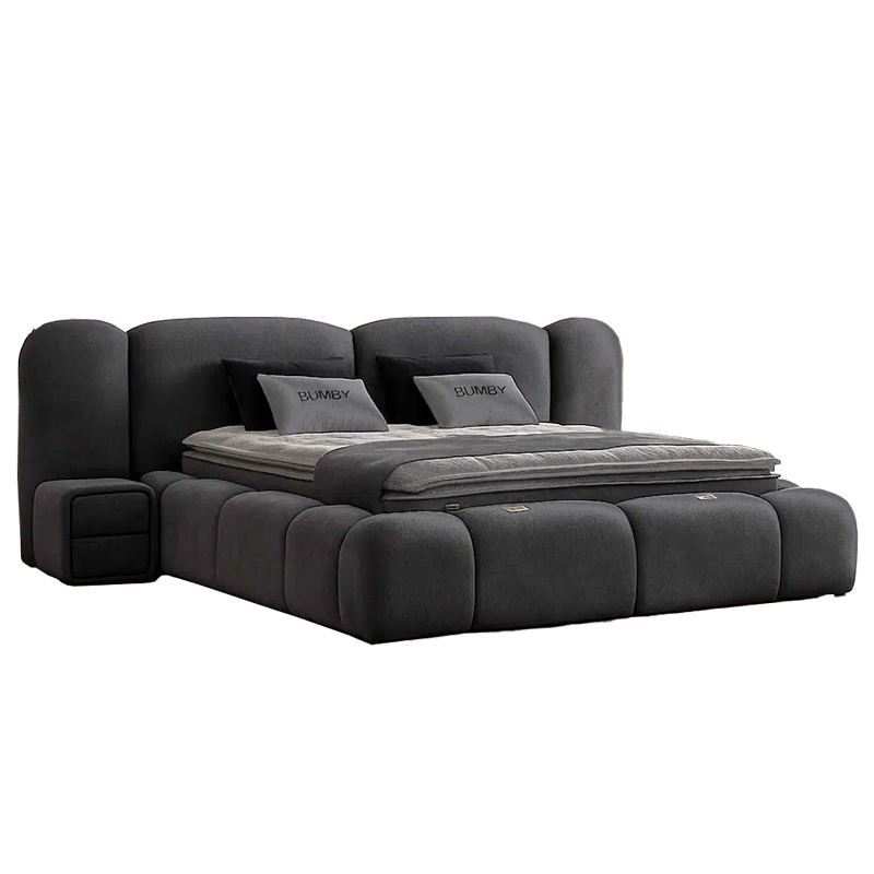 Upholstered bedroom with mattress BUMBY 180 x 200 - gray 13