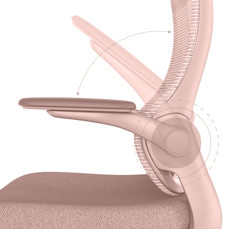 Ergonomic chair BAKU - light pink