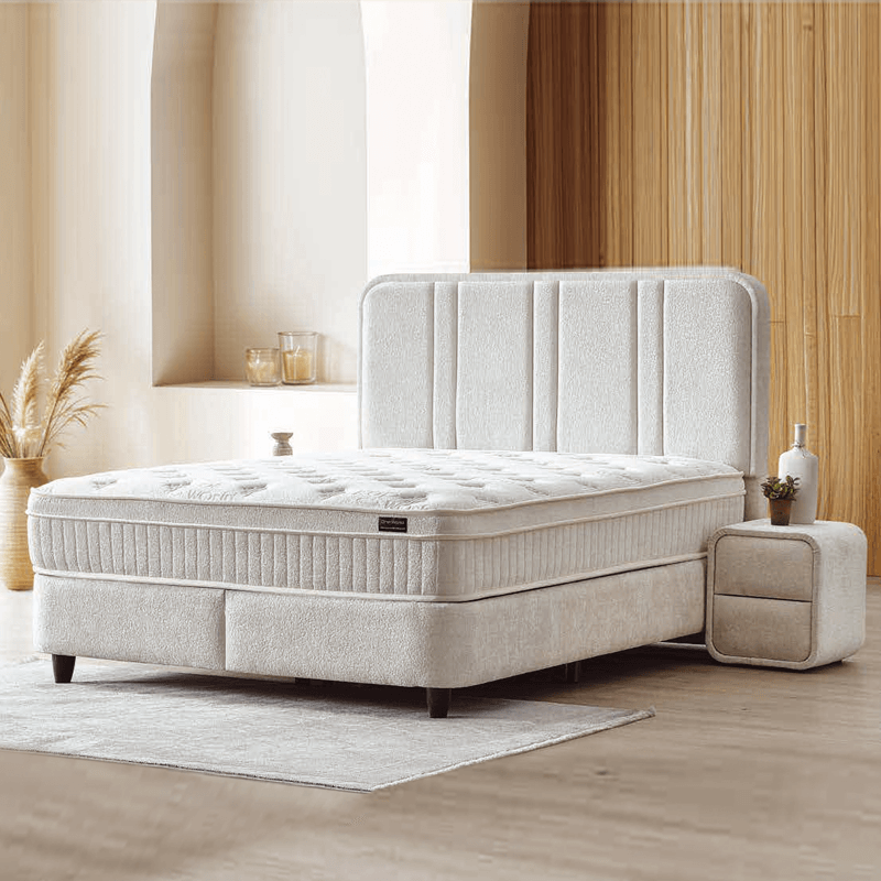Υπνοδωμάτιο με ταπετσαρία και στρώμα HUGO 180 x 200 - pearl SY