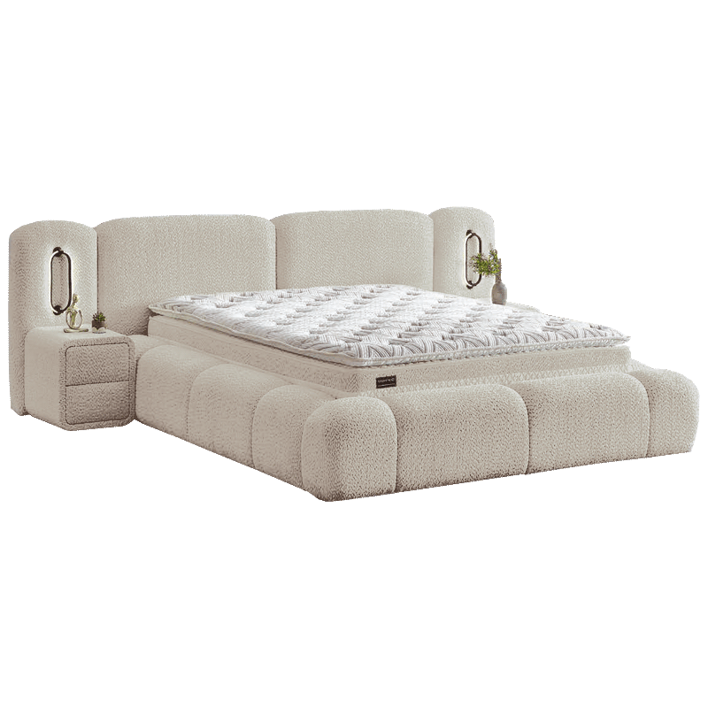 Υπνοδωμάτιο με ταπετσαρία και στρώμα BUMBY LUX 160 x 200 - pearl SY