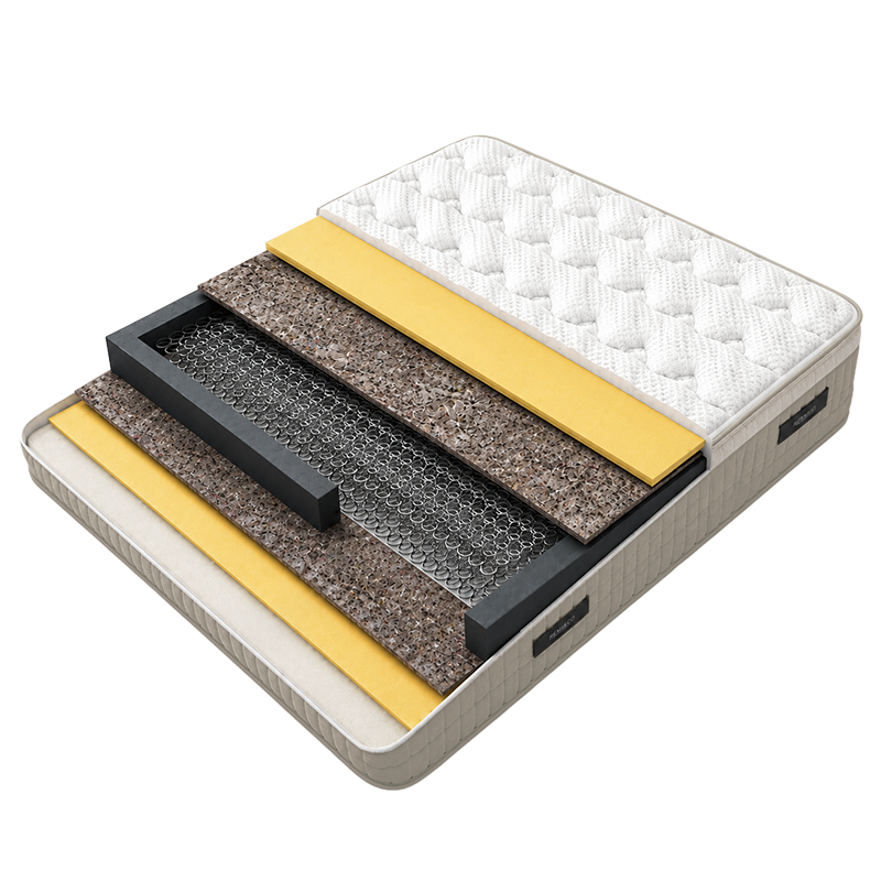 Upholstered bedroom with mattress ASTRA 160 x 200 - beige 04