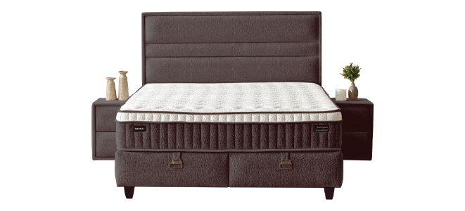 Upholstered bedroom with mattress ASTRA 160 x 200 - anthracite 680