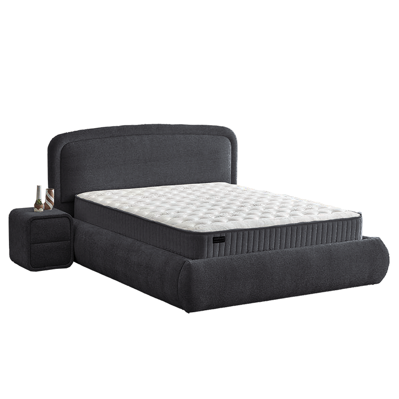 Тапицирана спалня с матрак NOVA 140 х 200 - сив 18