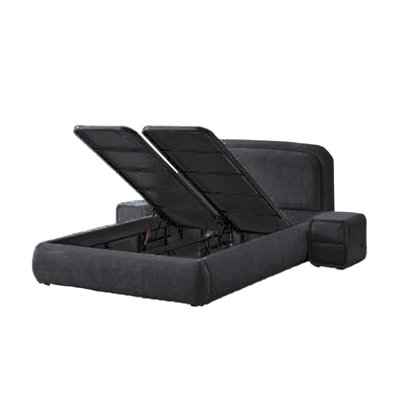 Тапицирана спалня с матрак NOVA 140 х 200 - сив 18