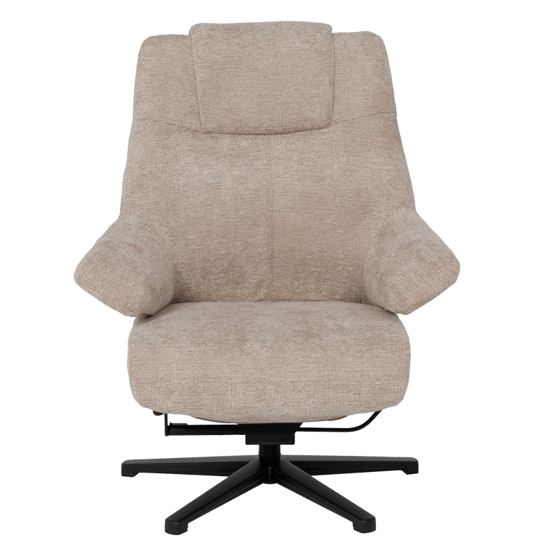 Electric massage chair with stool SINES - cream
