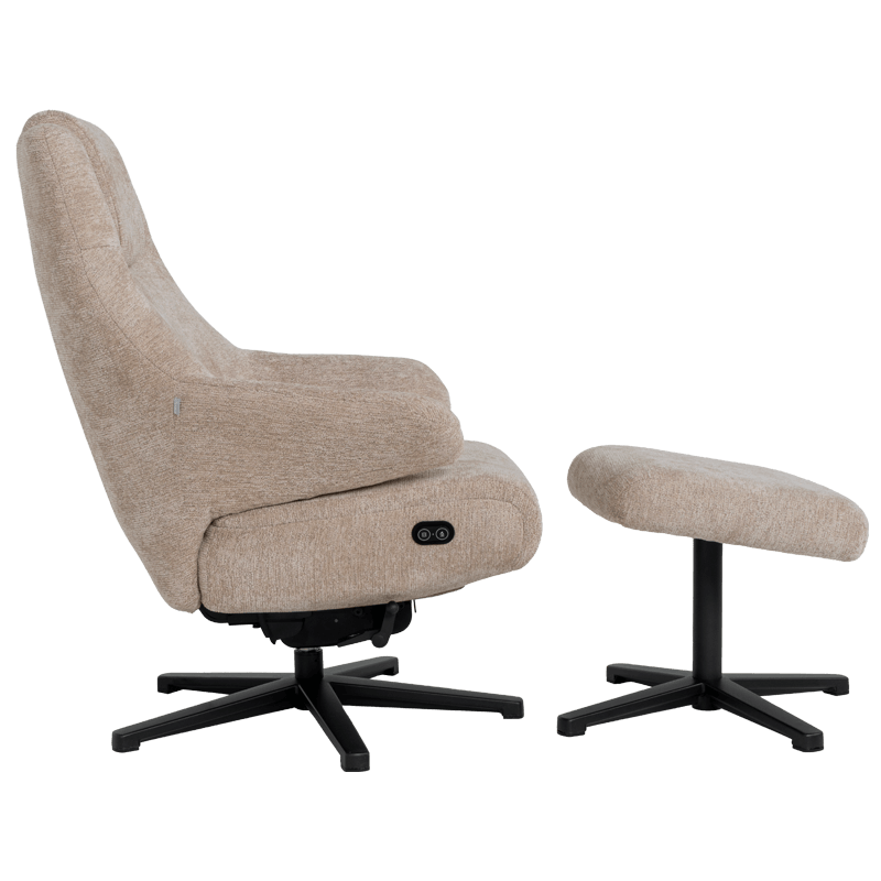 Electric massage chair with stool SINES - cream