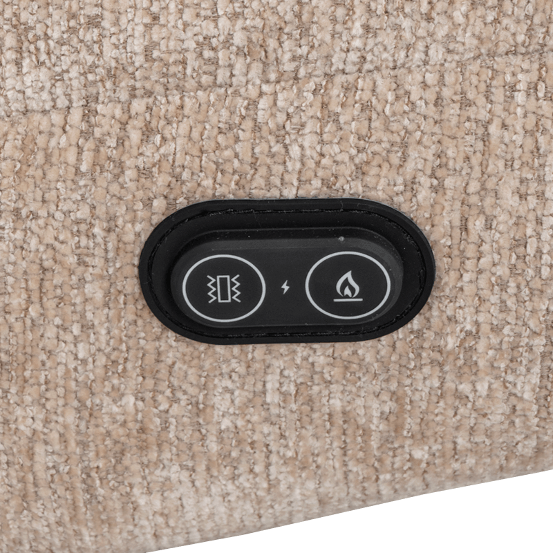 Electric massage chair with stool SINES - cream