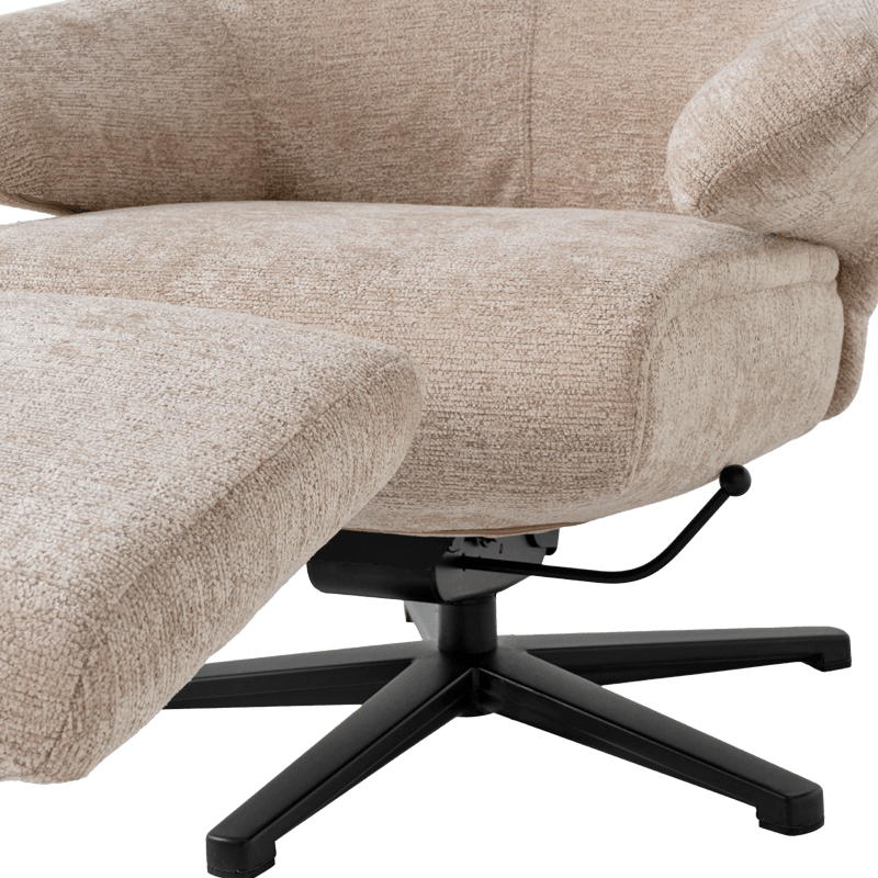 Electric massage chair with stool SINES - cream