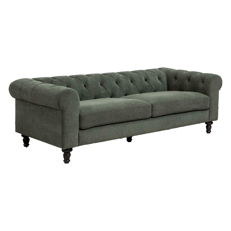 Sofa three-seater CHESTER - dark green