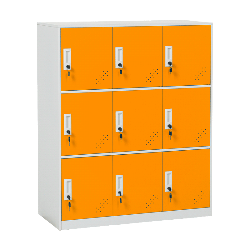 Metal cabinet Carmen CR-1298 J - white / orange